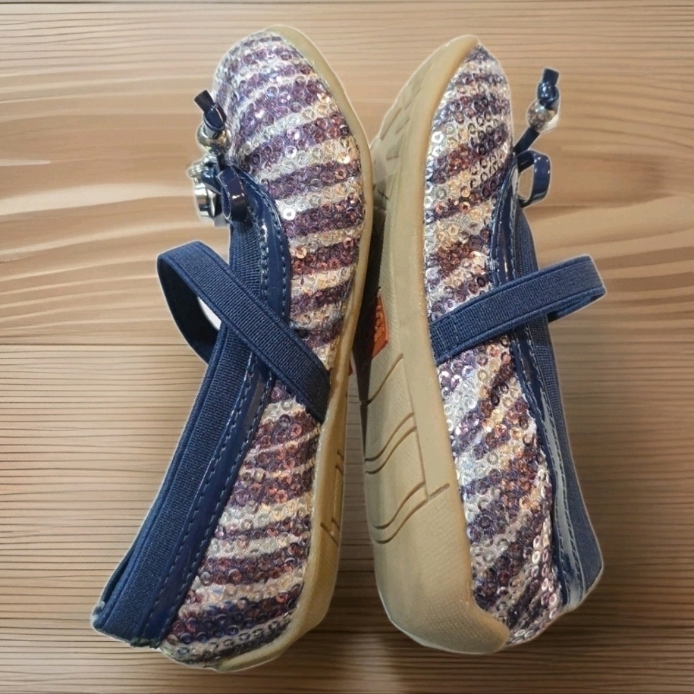 Michael Kors Kids' Navy and Purple Sequin Shoes 'Lil Cora 2' - Picture 3 of 9